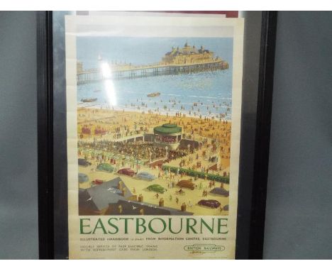 Ronald Lampitt, Southern Railways - An original framed colour lithograph 'Southern Railways' poster 'Eastbourne' by Ronald La