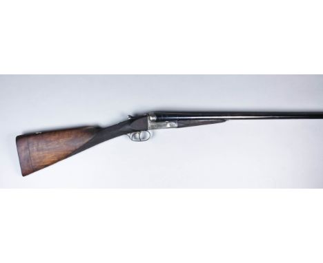 A 16 Bore Side by Side Shotgun by Bertta, Serial No. 55798, the 28.5ins blued steel barrels with engine turned top rib, brigh