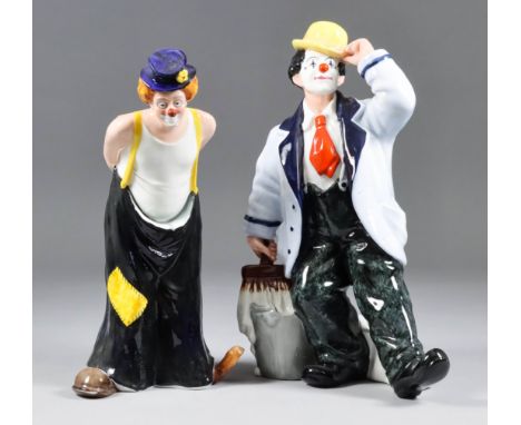 Two Royal Doulton Bone China Figures - "Slapdash" (HN2277), 9.75ins high, and "Tip-Toe" (HN3293), 9ins high