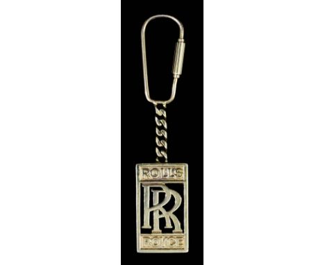 A 9ct Gold Rolls-Royce Key Ring, 19mm overall, weight 15.5g