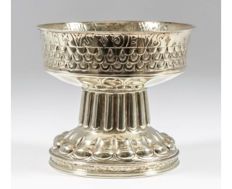 An Edward VII Silver Gilt Chalice, by George Nathan &amp; Ridley Hayes, Chester 1902, the rim with band worded "Benedictus De