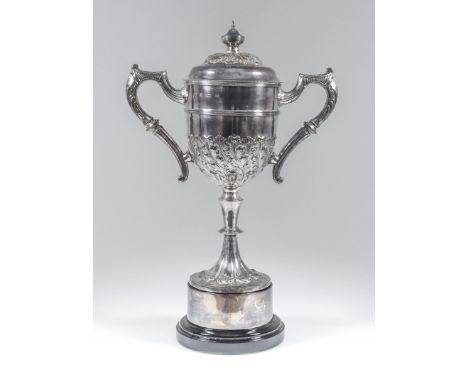 An Edward VII Silver Two-Handled Prize Cup and Cover, by John Edward Wilmot, Birmingham 1901, the slightly domed cover with u