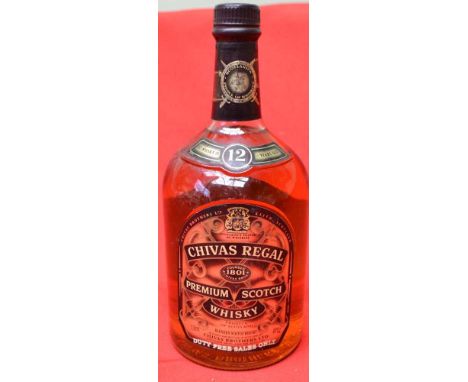 Chivas Regal premium scotch whisky 12 year old 1980's bottling 1l 40gl