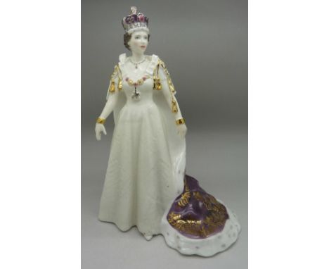 A Royal Worcester figure of H.M. Queen Elizabeth II, limited edition