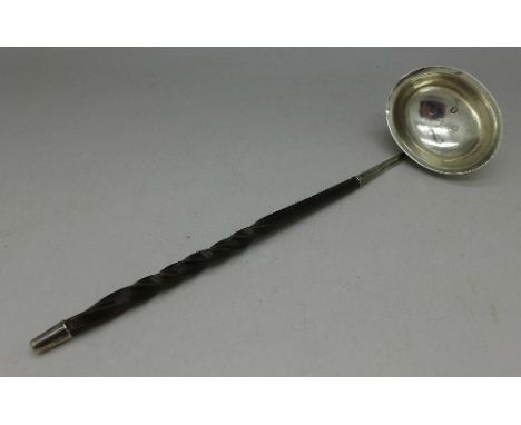 A George III silver ladle, London 1828, length 18cm