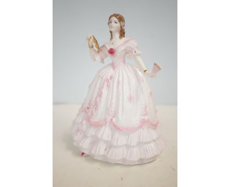 Limited edition Royal Worcester figurine titled the masquerade begins 