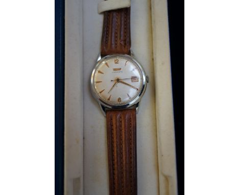 Tissot Visodate vintage wristwatch with box, manual wind movement. Currently ticking not tested for time accuracy 