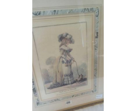 2 GILT F/G FASHION PRINTS ELUDE POUR LES DEMOISELLES MANUSCRIPT SERIES NO. 582