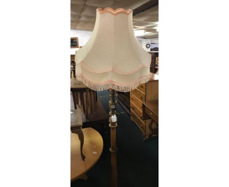 OAK STANDARD LAMP &amp; SHADE