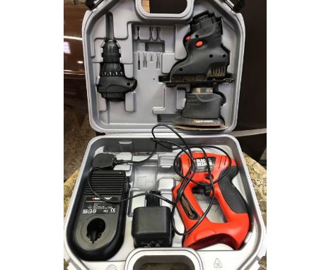 CASED BLACK &amp; DECKER QUATRO - MODEL KC2000F WITH CHARGER &amp; TOOLS