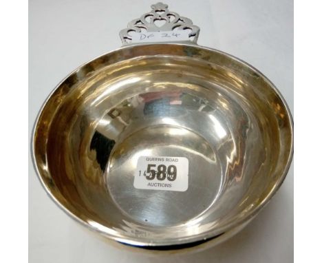 HEAVY SILVER ART NOUVEU QUAICHE BY GEORGE NATHAN &amp; RIDLEY HAYES - B'HAM 1911 202g