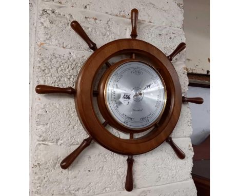 SHIPS WHEEL BAROMETER