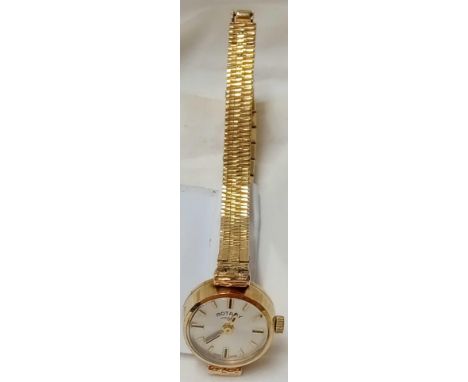 ROTARY 9ct GOLD LADIES COCKTAIL BRACELET WATCH W/O EXCELLENT CONDITION