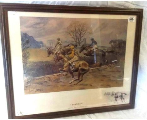 COLOUR PRINT AFTER SNAFFLES, ENTITLED SANDOWN, ''ASKING 'EM THE QUESTION''