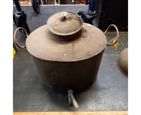 A PERIOD COPPER TEA URN A/F &amp; WASHING DOLLY