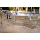 4.5" wide x 16' long stainless steel table top conveyor with plastic belting, S-shape, with gearhead