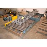 Motorized pallet conveyor, 43" wide x 9' long, with one section of skate conveyor, RIGGING FEE $150