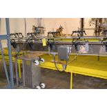 4.5" x 16.5' stainless steel table top conveyor with plastic belting, RIGGING FEE $350