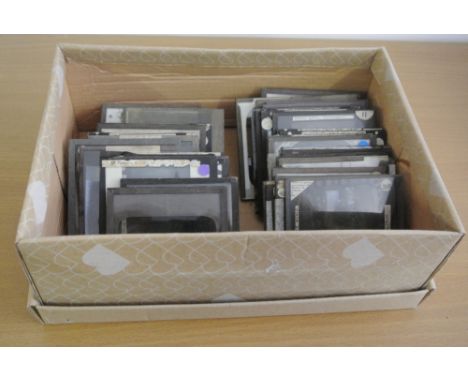 COLLECTABLES - A collection of 45 glass magic lantern slides, to include examples of Native American Indians by Boorne & May.