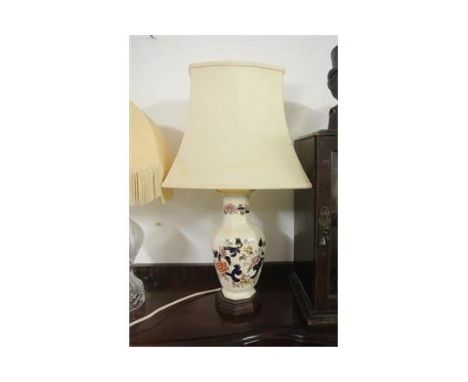 CERAMICS - A large Masons Ironstone 'Mandalay' table lamp.
