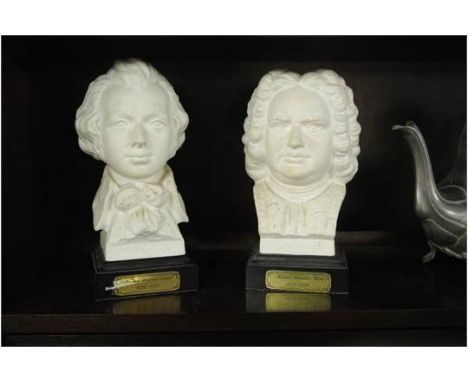 GOEBEL PRCELAIN - A pair of vintage Goebel Porcelain busts to include Mozart & J S Bach, both in excellent condition.
