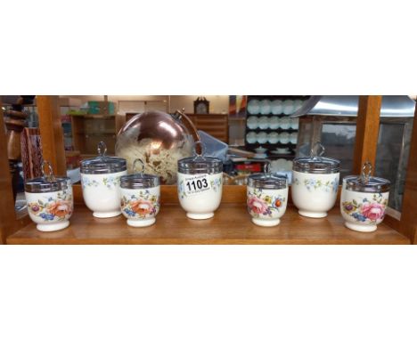 7 egg coddlers, 4 being Royal Worcester