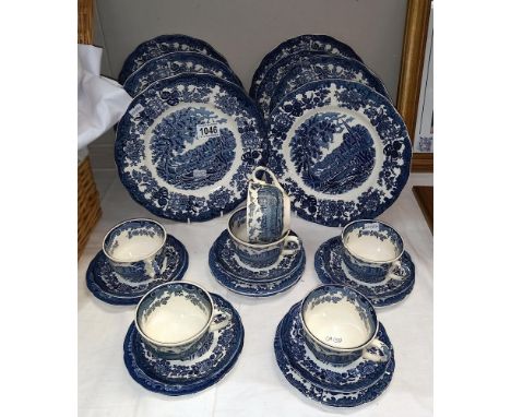 A 26 piece Royal Worcester Spode ' Avon scenes' dinner set COLLECT ONLY