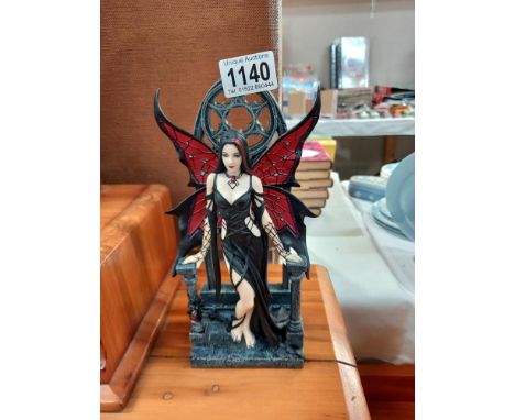 A Anne Stokes Aracnafaria Black widow spider Gothic fairy statue in solid resin There is only polystyrene inner box, no outer