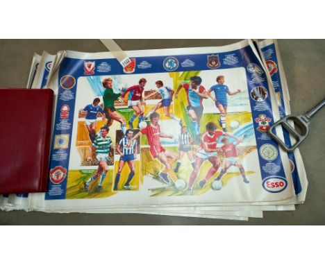 A collection of approximately 25 Esso football posters (all the same pictures)