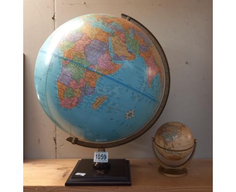 A vintage globe &amp; 1 other, COLLECT ONLY