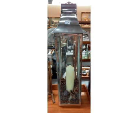 A tall stainless steel lantern COLLECT ONLY