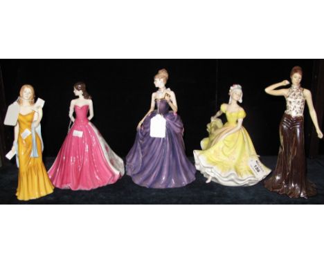 Three Royal Doulton bone china figures: 'Pretty Ladies', 'First Anniversary Celebration - Paper', HN5149; limited edition 'St