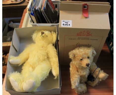 Steiff Alexandra blonde teddy bear in original box, 23cm high, together with an original Grisly Sarah German bear. (2)(B.P. 2