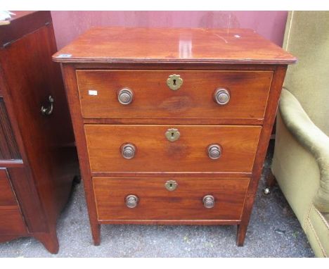 A Georgian III mahogany converted commode, 30" h x 25 1/2"w 