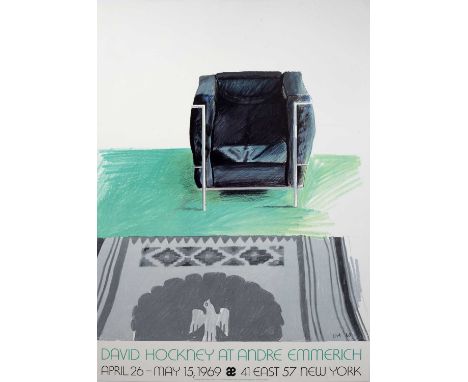 David Hockney (b.1937)David Hockney at Andre Emmerich, 1969off-set lithograph published by Petersburg Press93 x 66cm, unframe