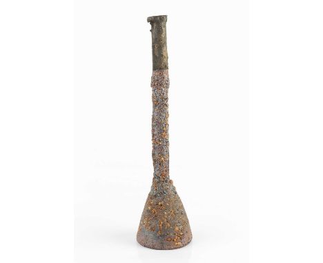 Robin Welch (1936-2019)Bottlestoneware, with dark textured glazeimpressed potter's seal33cm high.