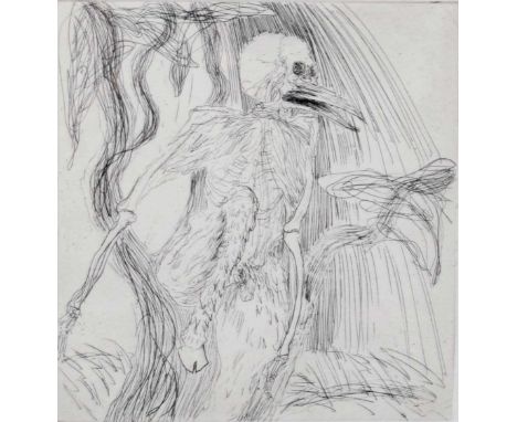 William Crozier (1930-2011)Skeleton Man, 1970artist's proof, signed and dated in pencil (in the margin)etching20 x 20cm. Croz
