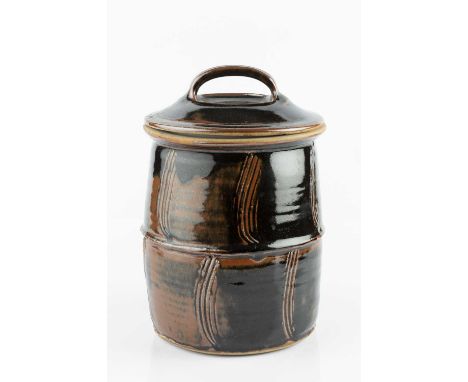 David Leach (1911-2005) for Lowerdown PotteryStorage vesseltenmoku, combed decorationimpressed potter's and pottery seals27cm