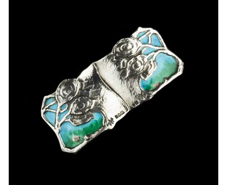 George Lawrence ConnellArts and Crafts silver and enamel bucklesigned, London hallmark for 19068.9cm long.Condition report: T