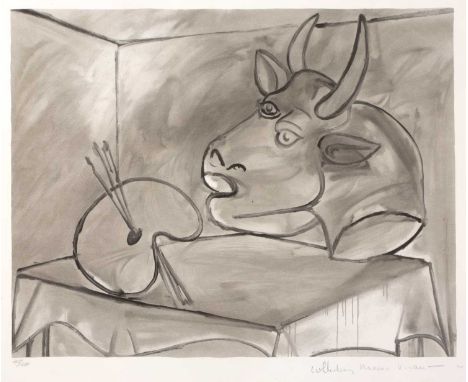 After Pablo Picasso (1881-1973) La Palette et la Tete245/500, signed and numbered in pencil by Marina Picasso, bearing printe