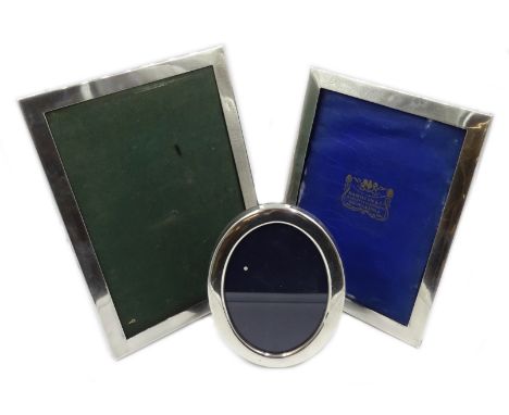 Edwardian silver photograph frame by Hamilton & Co (of Calcutta & Simla) London 1908 24cm x 18cm, a similar frame stamped ste
