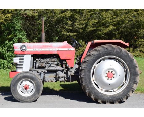 Massey Ferguson 165 tractor, runs and drives, 97 hours recorded10%+VAT buyer's premium on this lotPLEASE NOTE this lot is loc