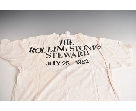 Twenty white/cream various tour related T-shirts to include The Rolling Stones Steward, July 25th 1982, ZZ Top and Tygers of 