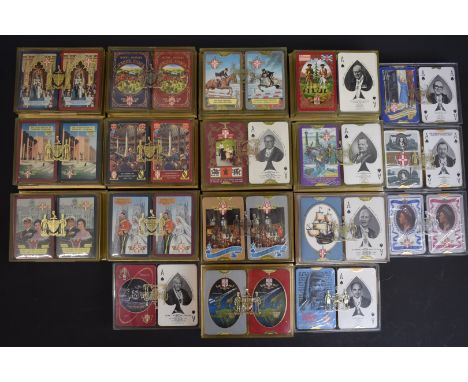 Thirty six&nbsp;packs of Worshipful Company of Makers of Playing Cards playing cards, comprising eighteen double packs, 1960,