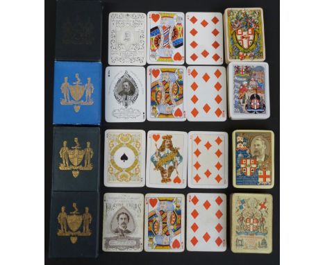 Four packs of Worshipful Company of Makers of Playing Cards playing cards, comprising,1893 by Goodall &amp; Son, 1894, 1889 a