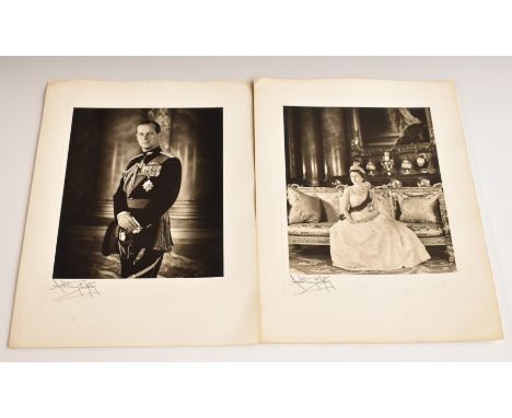 Anthony Buckley two black and white photographic studies of Her Majesty Queen Elizabeth II and HRH Prince Philip, Duke of Edi