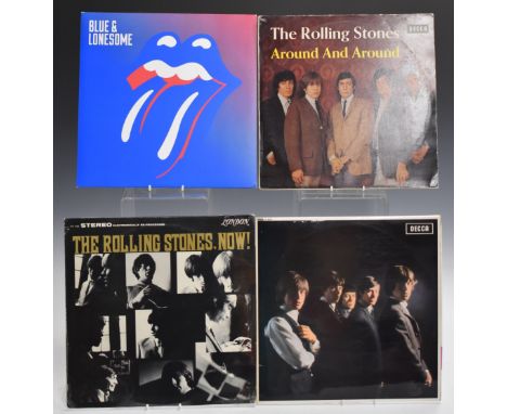 The Rolling Stones - 10 UK, USA, French and German albums including Blue and Lonesome, Now (sealed), Around and Around, The R