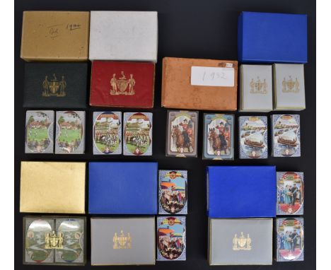 Fourteen packs of Worshipful Company of Makers of Playing Cards playing cards, comprising seven mostly Royal interest double 