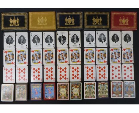 Ten packs of Worshipful Company of Makers of Playing Cards playing cards, comprising five double packs, 1920, 1923, 1927, 192