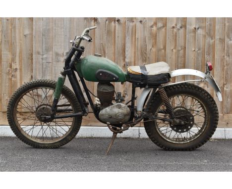 Circa 1952-54 DOT trials motorcycle with Villiers 197cc two stroke engine, registration number AAR 975S, with V5c10%+VAT buye
